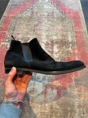 Prada Black Suede Chukka Chelsea Boot - Men